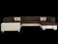 Coltar extensibil dreapta 6 locuri ELTAP, Hv28, Havana, 322x204x72 cm, lemn/poliester, maro/bej deschis