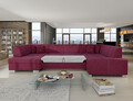 Coltar extensibil dreapta 6 locuri ELTAP, Hv29, Havana, 322x204x72 cm, lemn/poliester, fucsia