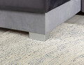 Coltar extensibil stanga 6 locuri ELTAP, Hv47, Havana, 322x204x72 cm, lemn/poliester, gri inchis/gri deschis