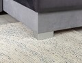 Coltar extensibil dreapta 6 locuri ELTAP, Hv48, Havana, 322x204x72 cm, lemn/poliester, gri inchis/gri deschis