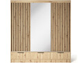 Dulap pentru haine cu oglinda ELTAP, Voodi III, 180x60x204 cm, PAL, stejar