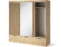 Dulap pentru haine cu oglinda ELTAP, Voodi III, 180x60x204 cm, PAL, stejar