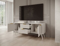 Comoda TV ELTAP, Chavelle, 150x40x60 cm, PAL/MDF, alb
