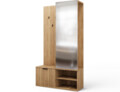 Dulap cu pantofar, cuier si oglinda ELTAP, Oturra, 100x35x189 cm, PAL, stejar
