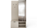 Dulap cu pantofar, cuier si oglinda ELTAP, Oturra, 100x35x189 cm, PAL, casmir