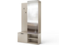 Dulap cu pantofar, cuier si oglinda ELTAP, Oturra, 100x35x189 cm, PAL, casmir