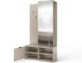 Dulap cu pantofar, cuier si oglinda ELTAP, Oturra, 100x35x189 cm, PAL, casmir