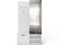 Dulap cu pantofar, cuier si oglinda ELTAP, Oturra, 100x35x189 cm, PAL, alb