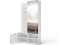 Dulap cu pantofar, cuier si oglinda ELTAP, Oturra, 100x35x189 cm, PAL, alb