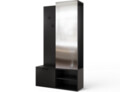 Dulap cu pantofar, cuier si oglinda ELTAP, Oturra, 100x35x189 cm, PAL, negru