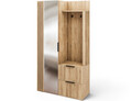 Dulap cu pantofar, cuier si oglinda ELTAP, Riganni, 100x35x180 cm, PAL, stejar