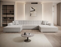 Coltar extensibil 6 locuri ELTAP, Vento, 359x165x78 cm, lemn/poliester, alb