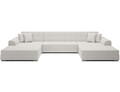 Coltar extensibil 6 locuri ELTAP, Vento, 359x165x78 cm, lemn/poliester, alb