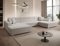 Coltar extensibil 6 locuri ELTAP, Vento, 359x165x78 cm, lemn/poliester, alb