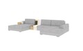 Coltar extensibil 6 locuri ELTAP, Vento, 359x165x78 cm, lemn/poliester, alb