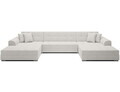 Coltar extensibil 6 locuri ELTAP, Vento, 359x165x78 cm, lemn/poliester, alb