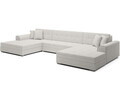 Coltar extensibil 6 locuri ELTAP, Vento, 359x165x78 cm, lemn/poliester, alb