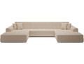 Coltar extensibil 6 locuri ELTAP, Vento, 359x165x78 cm, lemn/poliester, bej