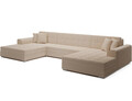Coltar extensibil 6 locuri ELTAP, Vento, 359x165x78 cm, lemn/poliester, bej