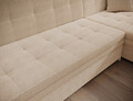 Coltar extensibil 6 locuri ELTAP, Vento, 359x165x78 cm, lemn/poliester, bej