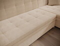 Coltar extensibil 6 locuri ELTAP, Vento, 359x165x78 cm, lemn/poliester, bej