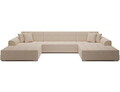 Coltar extensibil 6 locuri ELTAP, Vento, 359x165x78 cm, lemn/poliester, bej