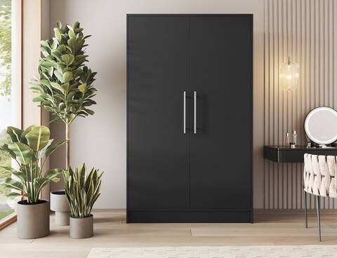 Dulap pentru haine ELTAP, Alarica, 120x60x200 cm, PAL, negru