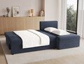 Coltar extensibil reversibil 3 locuri ELTAP, 06JAR, Gino, 201x143x90 cm, lemn/poliester, gri inchis