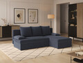 Coltar extensibil reversibil 3 locuri ELTAP, 06JAR, Gino, 201x143x90 cm, lemn/poliester, gri inchis