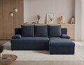 Coltar extensibil reversibil 3 locuri ELTAP, 06JAR, Gino, 201x143x90 cm, lemn/poliester, gri inchis