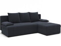 Coltar extensibil reversibil 3 locuri ELTAP, 06JAR, Gino, 201x143x90 cm, lemn/poliester, gri inchis