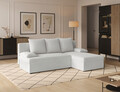 Coltar extensibil reversibil 3 locuri ELTAP, Gino, 201x143x90 cm, lemn/poliester, alb