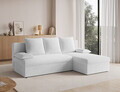 Coltar extensibil reversibil 3 locuri ELTAP, Gino, 201x143x90 cm, lemn/poliester, alb
