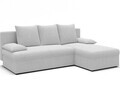 Coltar extensibil reversibil 3 locuri ELTAP, Gino, 201x143x90 cm, lemn/poliester, alb