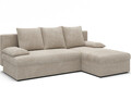 Coltar extensibil reversibil 3 locuri ELTAP, Gino, 201x143x90 cm, lemn/poliester, bej deschis