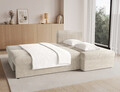 Coltar extensibil reversibil 3 locuri ELTAP, Gino, 201x143x90 cm, lemn/poliester, bej deschis