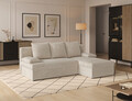 Coltar extensibil reversibil 3 locuri ELTAP, Gino, 201x143x90 cm, lemn/poliester, bej deschis