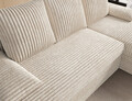 Coltar extensibil reversibil 3 locuri ELTAP, Gino, 201x143x90 cm, lemn/poliester, bej deschis