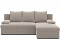 Coltar extensibil reversibil 3 locuri ELTAP, Gino, 201x143x90 cm, lemn/poliester, bej