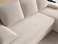 Coltar extensibil reversibil 3 locuri ELTAP, Gino, 201x143x90 cm, lemn/poliester, bej