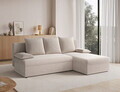 Coltar extensibil reversibil 3 locuri ELTAP, Gino, 201x143x90 cm, lemn/poliester, bej