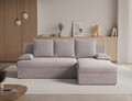 Coltar extensibil reversibil 3 locuri ELTAP, 03MOD, Gino, 201x143x90 cm, lemn/poliester, gri