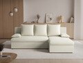 Coltar extensibil reversibil 3 locuri ELTAP, Gino, 201x143x90 cm, lemn/poliester, bej