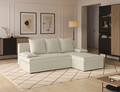 Coltar extensibil reversibil 3 locuri ELTAP, Gino, 201x143x90 cm, lemn/poliester, bej