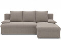 Coltar extensibil reversibil 3 locuri ELTAP, Gino, 201x143x90 cm, lemn/poliester, bej inchis