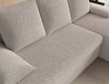 Coltar extensibil reversibil 3 locuri ELTAP, Gino, 201x143x90 cm, lemn/poliester, bej inchis