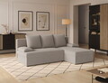 Coltar extensibil reversibil 3 locuri ELTAP, Gino, 201x143x90 cm, lemn/poliester, bej inchis