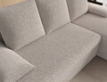 Coltar extensibil reversibil 3 locuri ELTAP, Gino, 201x143x90 cm, lemn/poliester, bej inchis