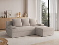 Coltar extensibil reversibil 3 locuri ELTAP, Gino, 201x143x90 cm, lemn/poliester, bej inchis