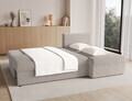 Coltar extensibil reversibil 3 locuri ELTAP, Gino, 201x143x90 cm, lemn/poliester, bej inchis